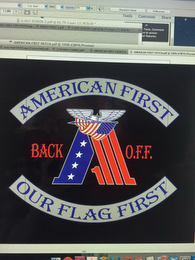 AMERICAN FIRST - BACK O.F.F. - OUR FLAG FIRST