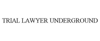 TRIAL LAWYER UNDERGROUND