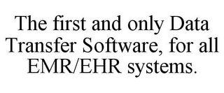 THE FIRST AND ONLY DATA TRANSFER SOFTWARE, FOR ALL EMR/EHR SYSTEMS.