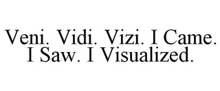 VENI. VIDI. VIZI. I CAME. I SAW. I VISUALIZED.