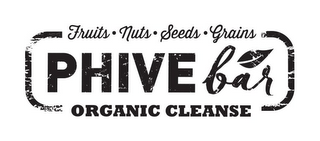 FRUITS NUTS SEEDS GRAINS PHIVE BAR ORGANIC CLEANSE