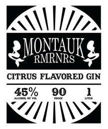 MONTAUK RMRNRS CITRUS FLAVORED GIN 45% ALCOHOL BY VOL 90 PROOF 1 LITER