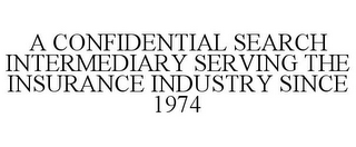 A CONFIDENTIAL SEARCH INTERMEDIARY SERVING THE INSURANCE INDUSTRY SINCE 1974