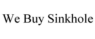 WE BUY SINKHOLE