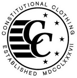 CONSTITUTIONAL CLOTHING, ESTABLISHED MDCCLXXXVII CC