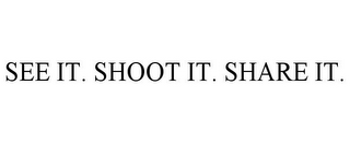 SEE IT. SHOOT IT. SHARE IT.