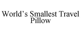 WORLD'S SMALLEST TRAVEL PILLOW