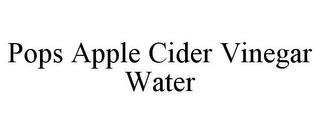 POPS APPLE CIDER VINEGAR WATER