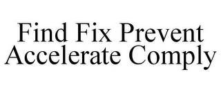 FIND FIX PREVENT ACCELERATE COMPLY