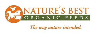 NATURE'S BEST ORGANIC FEEDS THE WAY NATURE INTENDED.