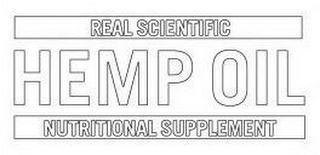 REAL SCIENTIFIC HEMP OIL NUTRITIONAL SUPPLEMENT