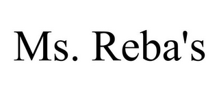 MS. REBA'S
