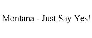 MONTANA - JUST SAY YES!