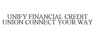 UNIFY FINANCIAL CREDIT UNION CONNECT YOUR WAY