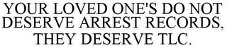 YOUR LOVED ONE'S DO NOT DESERVE ARREST RECORDS, THEY DESERVE TLC.