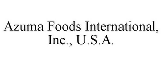 AZUMA FOODS INTERNATIONAL, INC., U.S.A.