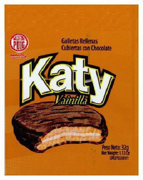 GALLETAS PUIG DESDE 1911 GALLETAS RELLENAS CUBIERTAS CON CHOCOLATE KATY VAINILLA