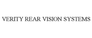 VERITY REAR VISION SYSTEMS