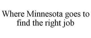 WHERE MINNESOTA GOES TO FIND THE RIGHT JOB