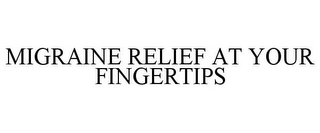 MIGRAINE RELIEF AT YOUR FINGERTIPS