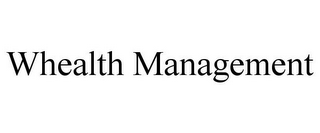 WHEALTH MANAGEMENT