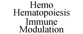 HEMO HEMATOPOIESIS IMMUNE MODULATION