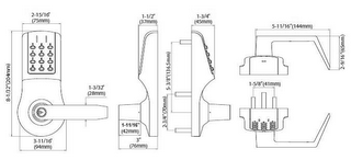 2-15/16" (75MM), 1-3/32" (28MM), 8-1/32" (204MM), 1-1/2" (37MM), 1-11/16" (42MM), 3" (76MM), 2-3/4" (70MM), 2-9/16" (65MM), 1-5/8" (41MM), 5-11/16" (144MM), 1-3/4" (45MM) 3-11/16" (94MM)