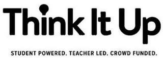 THINK IT UP STUDENT POWERED. TEACHER LED. CROWD FUNDED.