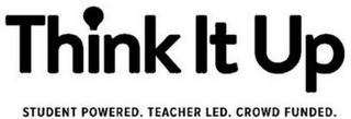 THINK IT UP STUDENT POWERED. TEACHER LED. CROWD FUNDED.