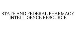 STATE AND FEDERAL PHARMACY INTELLIGENCE RESOURCE