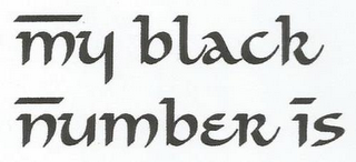 MY BLACK NUMBER IS