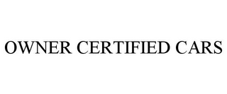 OWNER CERTIFIED CARS