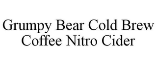 GRUMPY BEAR COLD BREW COFFEE NITRO CIDER