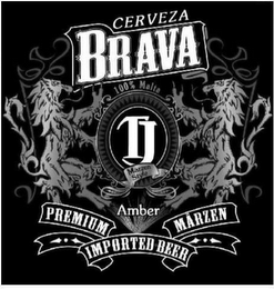 CERVEZA BRAVA 100% MALTA TJ MARZEN STYLE AMBER PREMIUM MARZN IMPORTED BEER