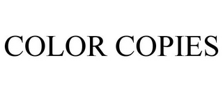 COLOR COPIES
