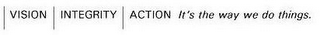 VISION INTEGRITY ACTION IT'S THE WAY WE DO THINGS.