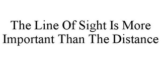 THE LINE OF SIGHT IS MORE IMPORTANT THAN THE DISTANCE