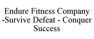 ENDURE FITNESS COMPANY -SURVIVE DEFEAT - CONQUER SUCCESS