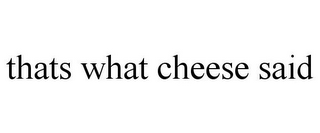 THATS WHAT CHEESE SAID