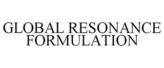 GLOBAL RESONANCE FORMULATION