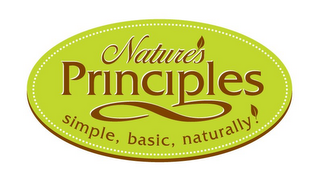 NATURE'S PRINCIPLES SIMPLE, BASIC, NATURALLY!