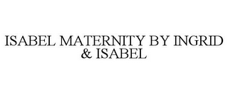 ISABEL MATERNITY BY INGRID & ISABEL