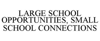 LARGE SCHOOL OPPORTUNITIES, SMALL SCHOOL CONNECTIONS