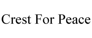 CREST FOR PEACE