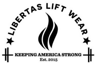 LIBERTAS LIFT WEAR AND KEEPING AMERICA STRONG EST. 2015