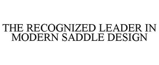 THE RECOGNIZED LEADER IN MODERN SADDLE DESIGN