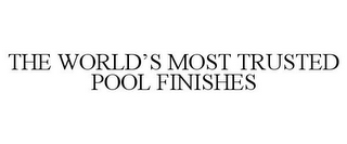 THE WORLD'S MOST TRUSTED POOL FINISHES