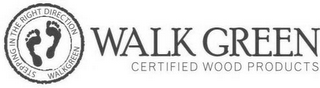 WALK GREEN CERTIFIED WOOD PRODUCTS STEPPING IN THE RIGHT DIRECTION WALKGREEN