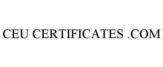 CEU CERTIFICATES .COM