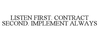 LISTEN FIRST. CONTRACT SECOND. IMPLEMENT ALWAYS